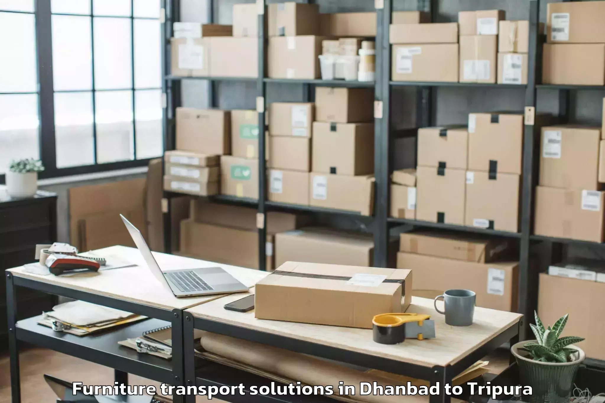 Discover Dhanbad to Jirania Furniture Transport Solutions